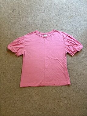 ZARA girls 13-14 puff sleeve pink top *has small flaw*